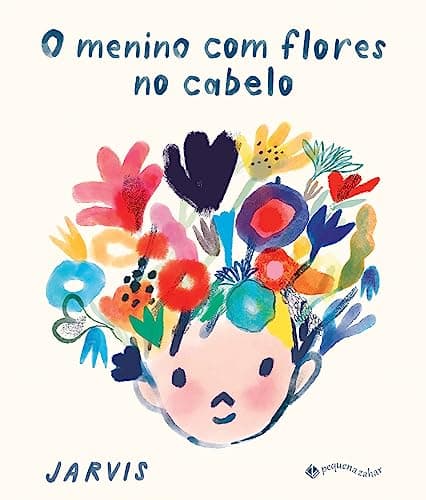 O menino com flores no cabelo